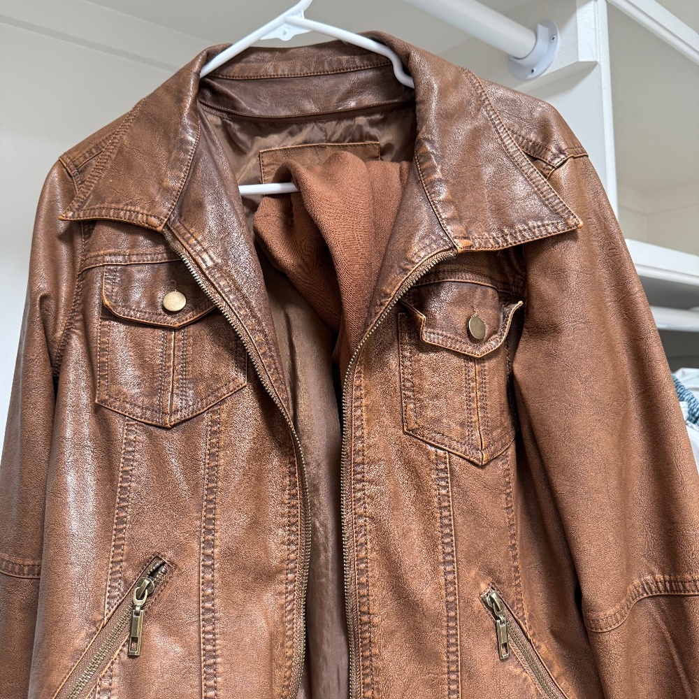 LA Coalition Brown leather jacket